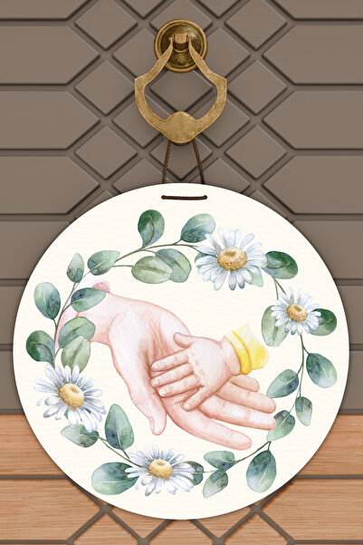 Dormot 1Ornament pentru ușă pentru mâna bebelușului, cu imprimare digitală mo...