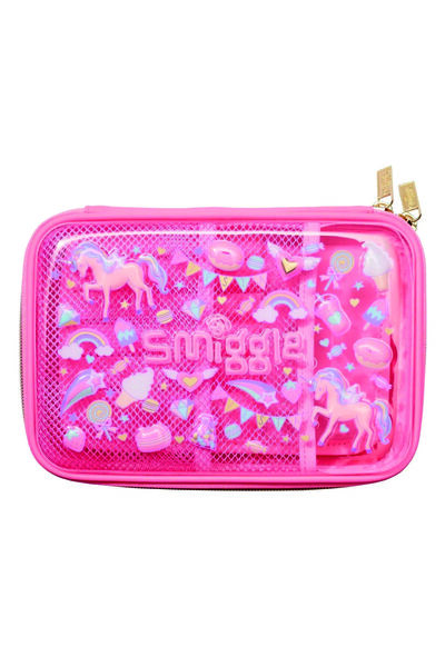 SMIGGLE Original Fiesta Unicorn Poni Embossed Hardtop Pencil Case