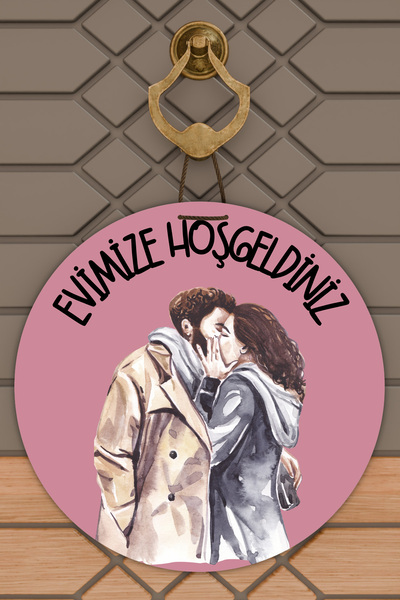 Dormot Ornament Modern pentru Ușă Roz Fundal Ornament Dublu pentru Ușă de Exterior