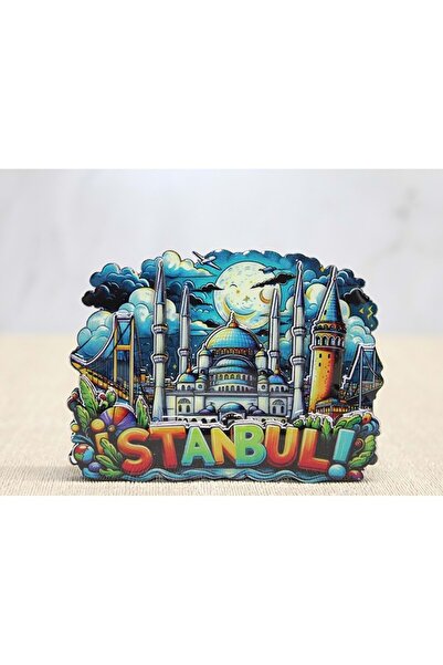 ahsun Wooden Istanbul Themed Magnet