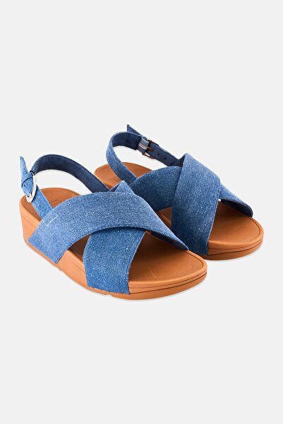 Fitflop Women Lulu Cross Back Adjustable Closure Strap Sandals, Blue