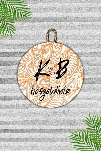 Dormot Ornament Modern pentru Ușă - Imprimare Digitală Galbenă pe Lemn - Orna...