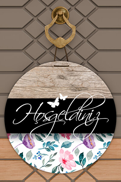 Dormot 1 Ornament de ușă de bun venit din lemn cu imprimare digitală modernă,...