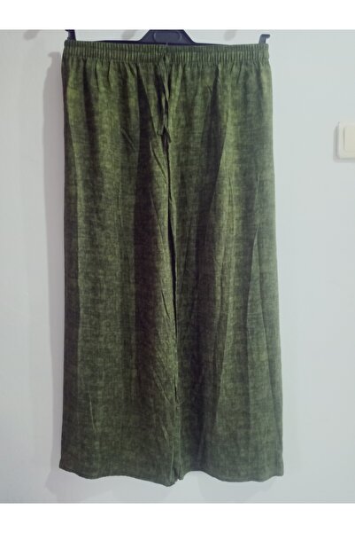 hoaryage 100% Cotton Viscose Pressed Trousers with Elastic Waist