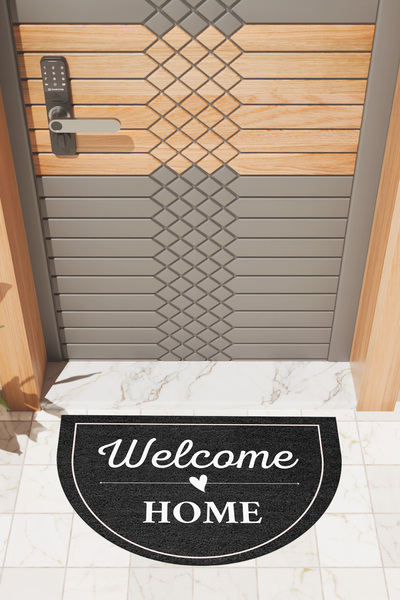 Dormot Modern Digital Mat Black Welcome Home Mat - Doorstep Mat