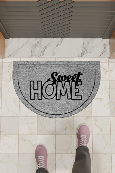 Dormot ممسحة رقمية حديثة باللون الرمادي Sweet Home Doormat - ممسحة الباب الأمامية