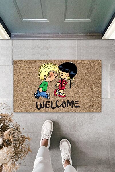 Dormot Dekoratif Dijital Baskı - Cedric Ve Chen - Kapı Paspası Iç Ve Dış Mekan Paspas - 60x40cm