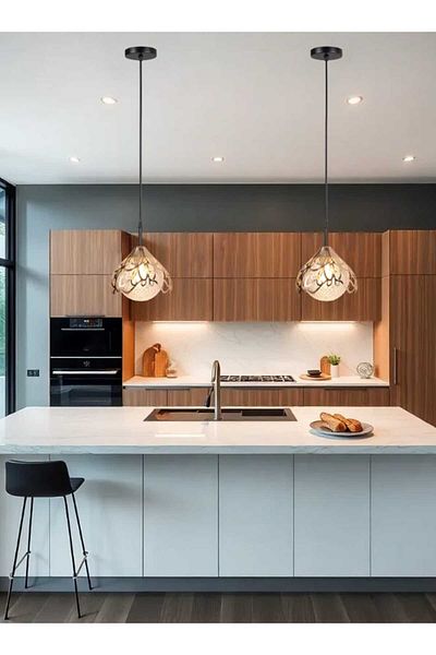 best power Decorative Metal Frame Pendant Lamp 2248-1, Adjustable 80cm Cable, E27 Lamp Base (Bulb Not Included)
