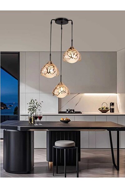best power 3-Lamps Chandelier 2248-3 with Metal Frame, Adjustable 80cm Cable, E27 Lamp Base (Bulb Not Included)