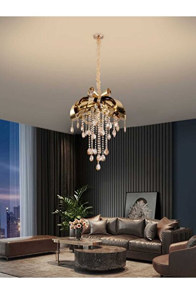 best power Modern LED Chandelier – Model 6203-500 | 60W Power, Adjustable 60CM Height, 3 Light Modes