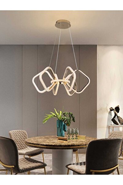 best power Modern Acrylic LED Chandelier 6195-6 with 3 Lighting Modes, 80W Power, 100CM Adjustable Length