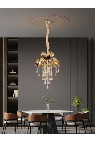 best power Modern LED Chandelier – Model 6203-400 | 60W Power, Adjustable 60CM Height, 3 Light Modes