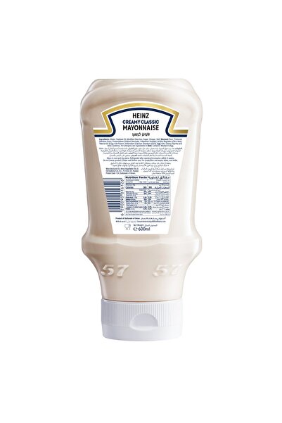 Heinz Creamy Classic Mayonnaise Top Down Squeezy Bottle 600 mlRich Creamy Garlic Flavored Sauce