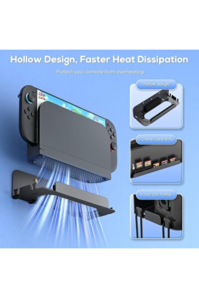 erorex Metal Wall Mount Nintendo Switch 2 Console 2025 Switch 2 Organizer Shelf Base Kit Behind Tv Switch