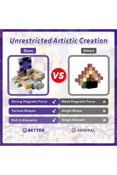 erorex Magnetic Building Blocks Magnetic Tiles Toys Kids Stem Indoor & Outdoor Toys Boys Girls Aged 3+