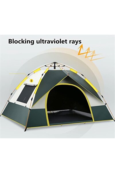 erorex Camping Tent 3 4 Person Family Instant Easy Set Up Carry Bag Waterproof Windproof Pop Up Camping