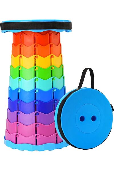 erorex Foldable Telescoping Stool Portable Upgraded Folding Stool Adults Lightweight Collapsible Stool
