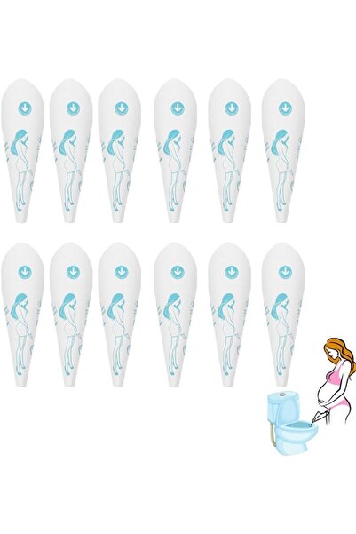 erorex 12 قطعة من جهاز التبول النسائي القابل للاستعمال مرة واحدة، مبولة ورقية مقاومة للماء وقابلة للحمل