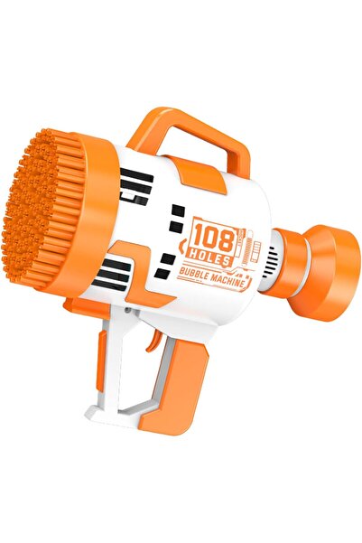 erorex 108 Holes Bubble Machine Gun Wt Light/Bubble Maker For Kids Indoor & Outdoor Orange