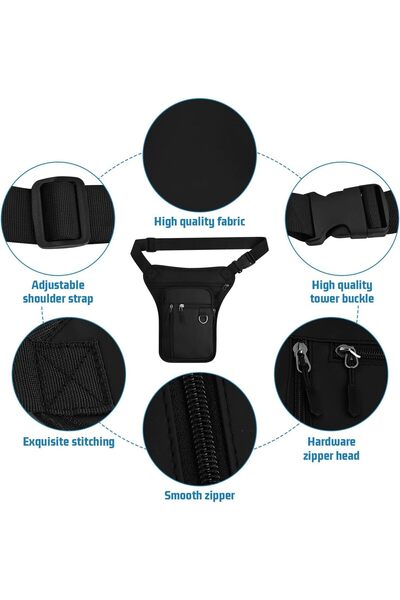 erorex Motorcycle Waist Pack Drop Leg Bag Men Women Motorcycle Hiking Waist Pack Multi Pocket Waist Pack
