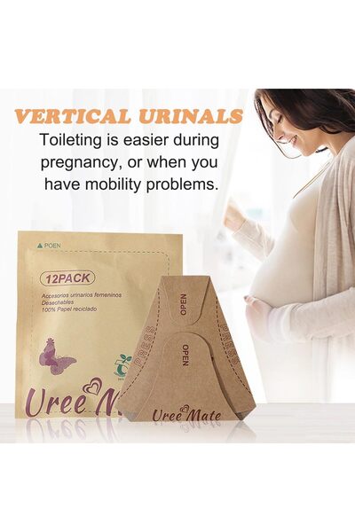 erorex 36 Pcs Female Urinal Disposable Paper Female Urination Device Portable Urinal Women Female Urinal