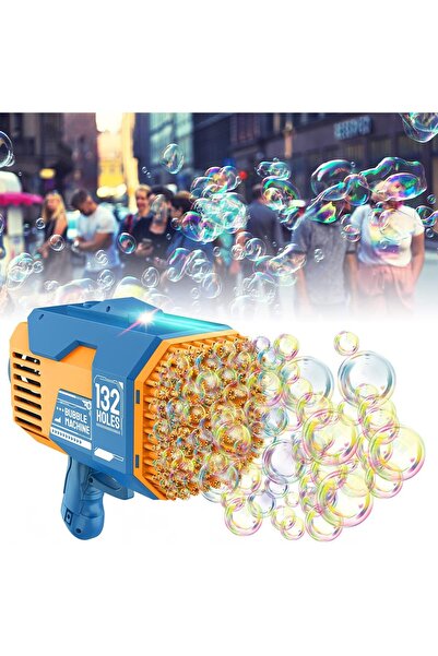 erorex مسدس رشاش الفقاعات 132 حفرة مسدس بازوكا الفقاعات صاروخ بوم لايت تيك تو...