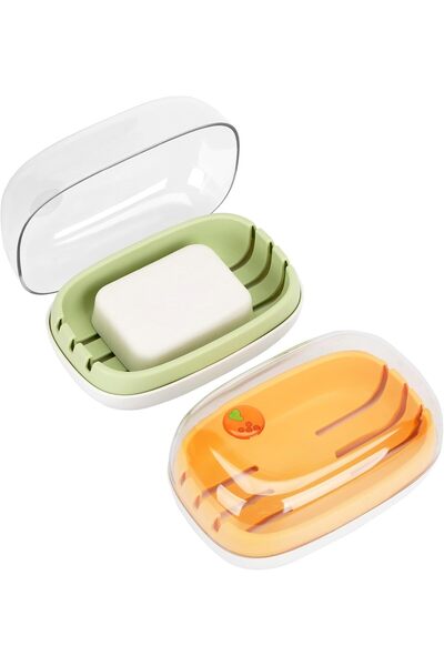 erorex Travel Soap Container 2 Pack Bar Soap Holder Soap Travel Case Soap Saver Container Lid Portable Bar