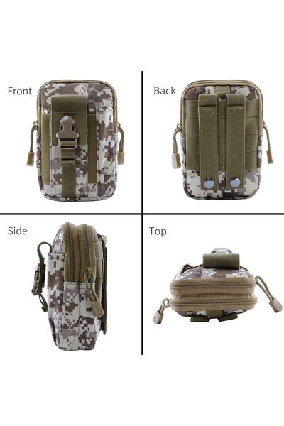 erorex Tactical Pouch Waist Bag EDC Molle Waist Bag Belt Phone Holster Carrying Pouch Hiking Cycling