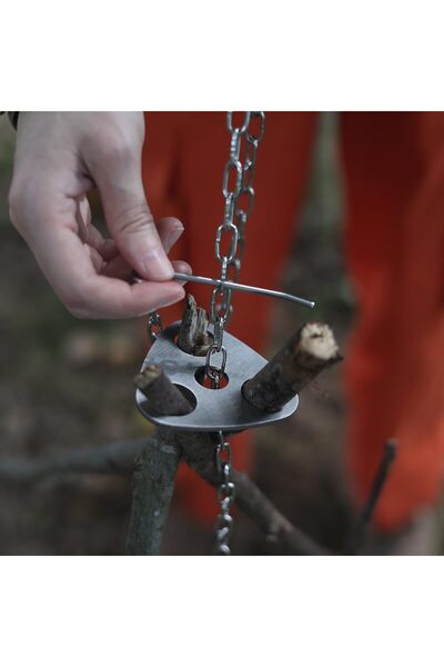 erorex Camping Tripod Board Turn Branches Into Campfire Tripod Portable Outdoor Firepit Cooking Support