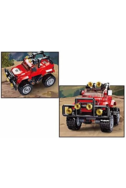 erorex Town Series Red Suv Building Set With Figur 135Pcs
