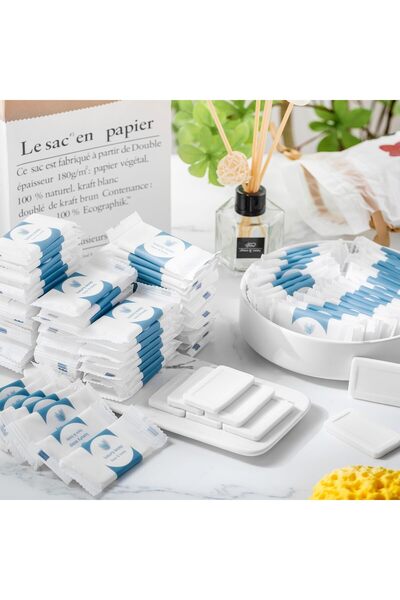 erorex 100 Pcs Mini Bar Soap 0.35Oz Individually Wrapped Travel Soap Bars Bulk Hand Soap Hotel Vacation