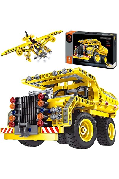 erorex Excavator Building Sets Toy 7 8 9 10 Year Old Boys & Girls Stem Building Toy Dump Truck Or Airplane