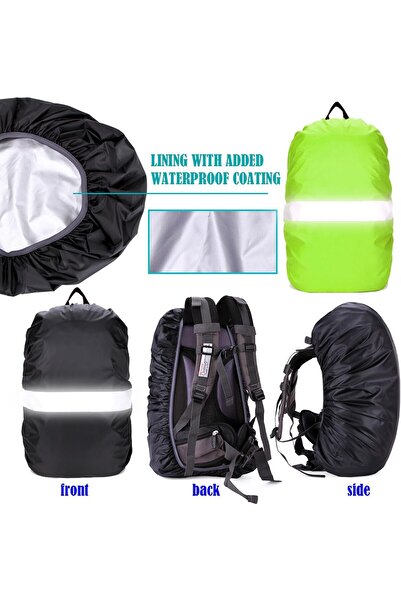erorex 2 Pack Reflective Waterproof Backpack Rain Cover Protect Your Backpack Rain Silver Coated Inside