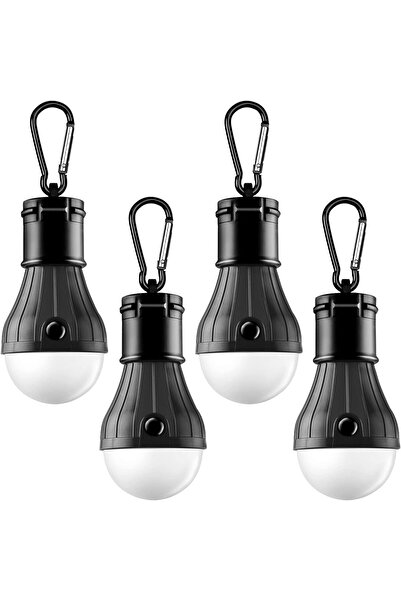 erorex مصباح خيمة LED محمول، مصابيح خيمة LED، 4 عبوات، خطاف، مصابيح طوارئ الأعاصير، لمبة إضاءة تخييم LED