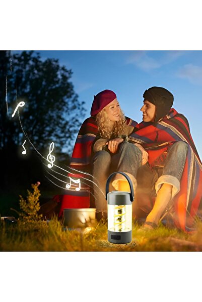 erorex Portable Camping Lantern Bluetooth Speaker IPX4 Waterproof USB C Rechargeable LED Camping Lights