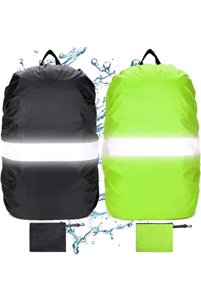 erorex 2 Pack Reflective Waterproof Backpack Rain Cover Protect Your Backpack Rain Silver Coated Inside
