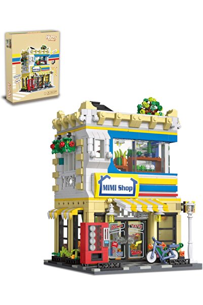 erorex Mini Shop Lighting Building Bricks Set Street View Building Blocks Lights Led Diy Christmas Holiday