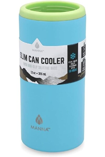 erorex Slim Can Cooler Tumbler with Non Slip Silicone Base Blue and Green 355ml AC44445
