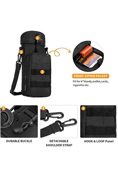 erorex Water Bottle Holder Bag 1.5L Water Bottle Bag Stay Hydrated Go Kettle Canteen Bag Pack Crossbody