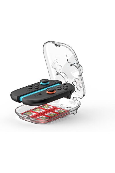 erorex حقيبة تخزين شفافة لجهاز نينتندو سويتش 2 جوي كون، صندوق حماية محمول مقاوم للغبار، حقيبة سفر جوي كون