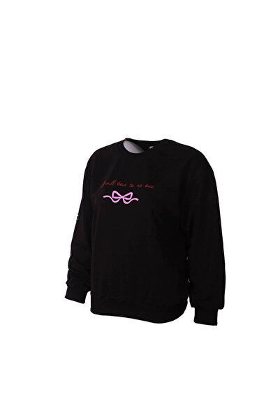 trender Μαύρη γυναικεία κορδέλα φούτερ