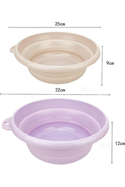 erorex 2 Pcs Collapsible Washbasin Collapsible Sink Space Saving Ideal Dishwashing Fruit Washing Camping