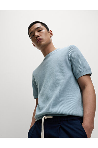 Marks & Spencer Pamuk Karışımlı Dokulu Tişört