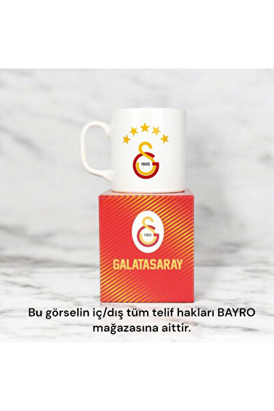 Galatasaray BAYRO ile LİSANSLI 5 YILDIZLI KUPA BARDAK(90 ml)