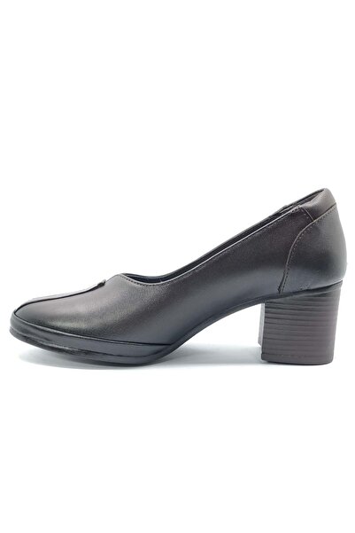 Venüs Petra Genuine Leather Comfort Orthopedic Women's Heeled Shoes Brown