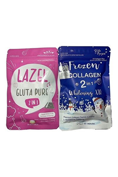Gluta Frozen Collagen Whitening and Pure L-Glutathione Set