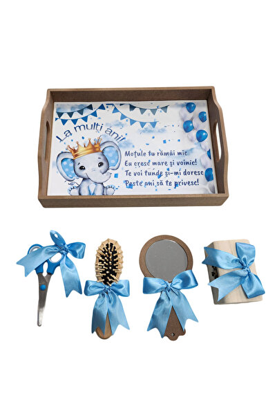 fantasialand Tavă pentru băiat, set de 5 piese, Elefant