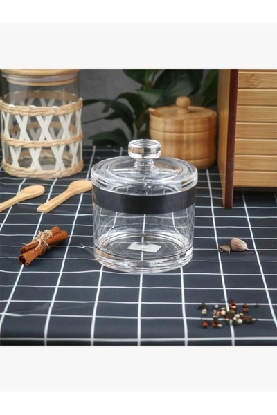 rexa Elegant Storage Box - Transparent Black / Round