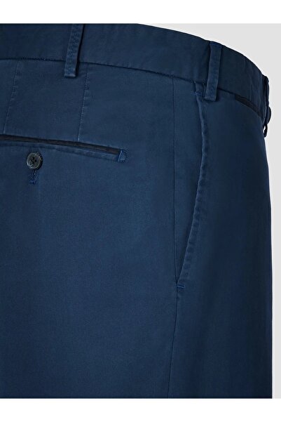 Hiltl Chino Aviator Blue Regular Fit Cotton Elastane Trousers