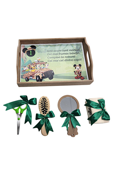 fantasialand Tavita mot, set 5 piese verzi, Mickey Safari